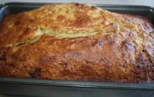 This moist banana bread is a staple in our home.  It is one of the first recipes I converted when I learned I could no longer eat gluten.