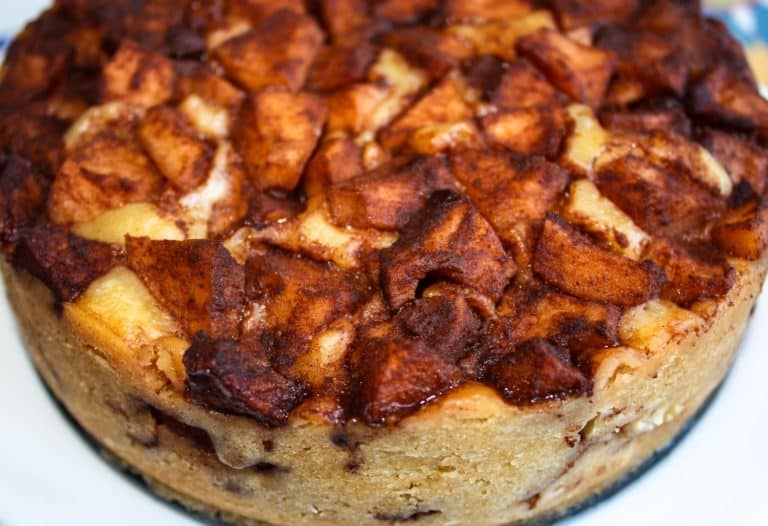 The apple trees on the farm are heavy with apples now.  Time for some apple recipes.  This Instant Pot Apple Cake is quick to prepare and has the texture of coffee cake.