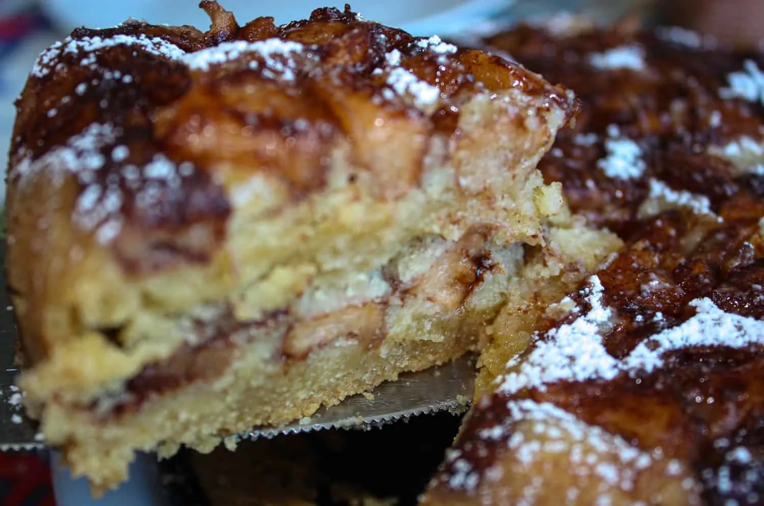 The apple trees on the farm are heavy with apples now.  Time for some apple recipes.  This Instant Pot Apple Cake is quick to prepare and has the texture of coffee cake.