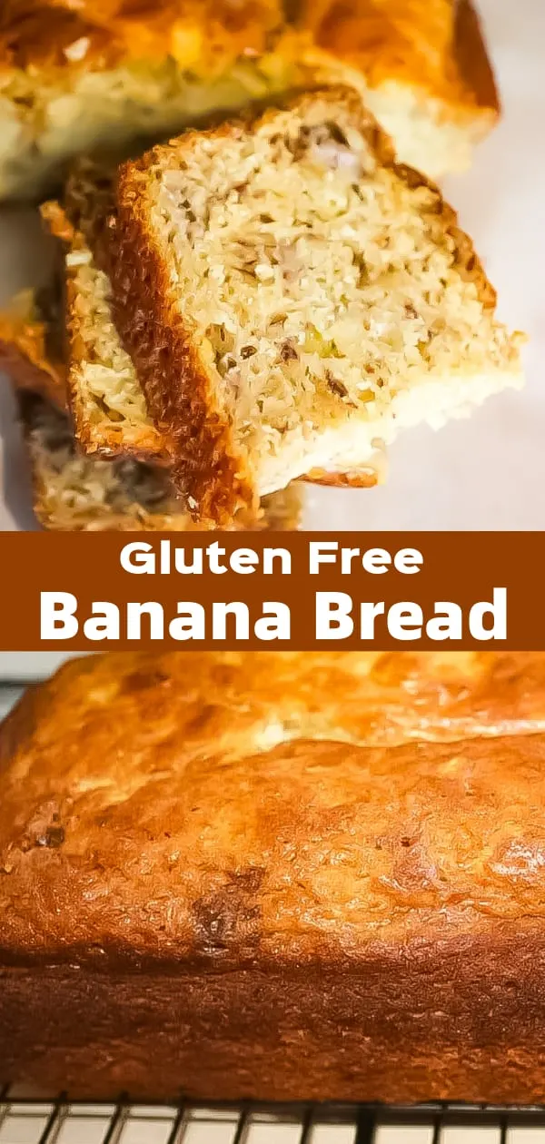 Gluten Free Banana Bread is an easy banana bread recipe using almond milk and Bob's Red Mill all purpose gluten free flour.