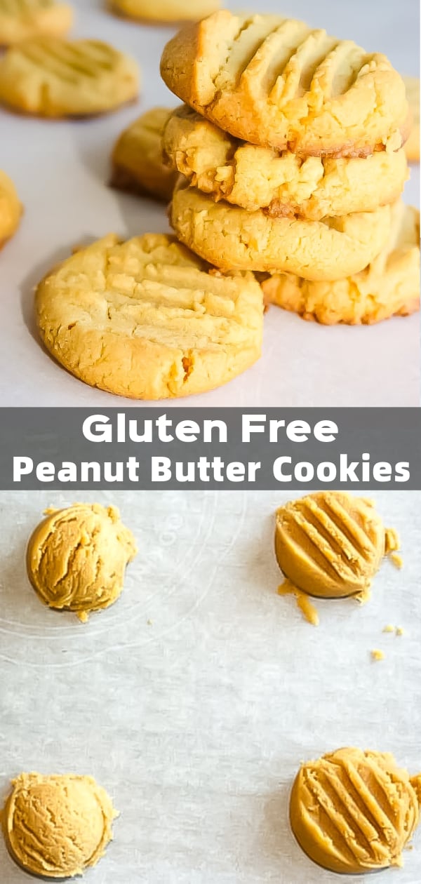 Peanut Butter Cookies are a classic that I really missed when I had to start eating gluten free. This gluten free version really hits the spot and satisfies that peanut butter cookie craving!