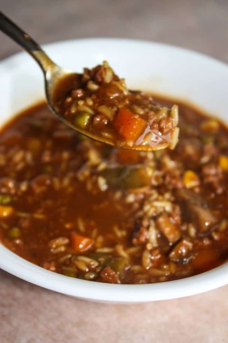 Instant Pot Ground Beef with Rice and Vegetables Kiss Gluten Goodbye