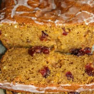 What better combination for fall then pumpkin and cranberry!  This Pumpkin Cranberry Loaf is a great addition to your fall or holiday menus. It is loaded with flavour and cranberries.