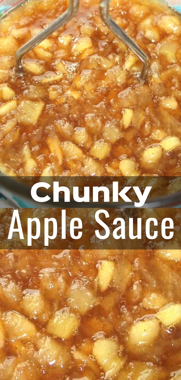 Easy homemade chunky apple sauce recipe with cinnamon. Easy microwave apple sauce recipe.