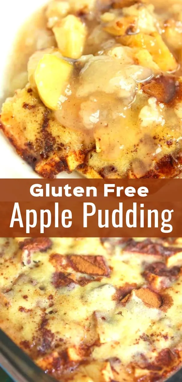 Gluten Free Apple Pudding is a delicious fall dessert recipe. This moist apple cake is loaded with cinnamon.