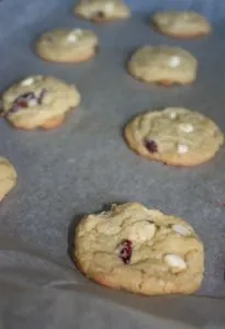 White Chocolate Cranberry Cookies are a tasty, chewy alternative to the classic chocolate chip cookie. The dried cranberries add a nice pop of colour for the holiday season.