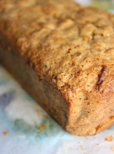 Zucchini Loaf is a tasty way to use up some of your fall harvest.  Whether or not you choose to add the chocolate chips this loaf will be a hit with young and old alike!
