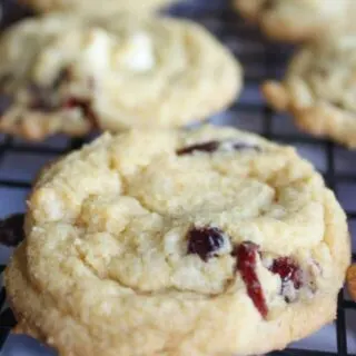 White Chocolate Cranberry Cookies are a tasty, chewy alternative to the classic chocolate chip cookie. The dried cranberries add a nice pop of colour for the holiday season.