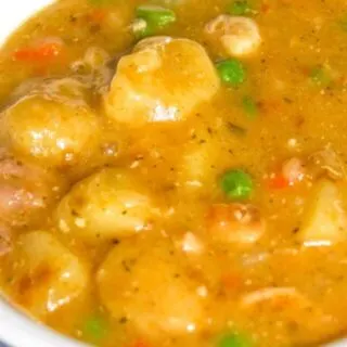Nothing says comfort food like Chicken and Dumplings!  The gluten free dumplings can be made with Bisquick if you have it on hand or from scratch if you do not have Bisquick in the house.