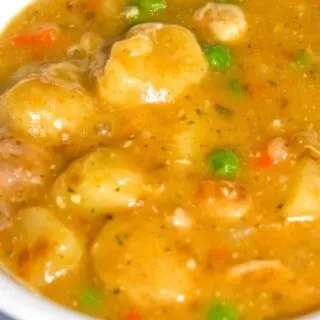 Nothing says comfort food like Chicken and Dumplings!  The gluten free dumplings can be made with Bisquick if you have it on hand or from scratch if you do not have Bisquick in the house.