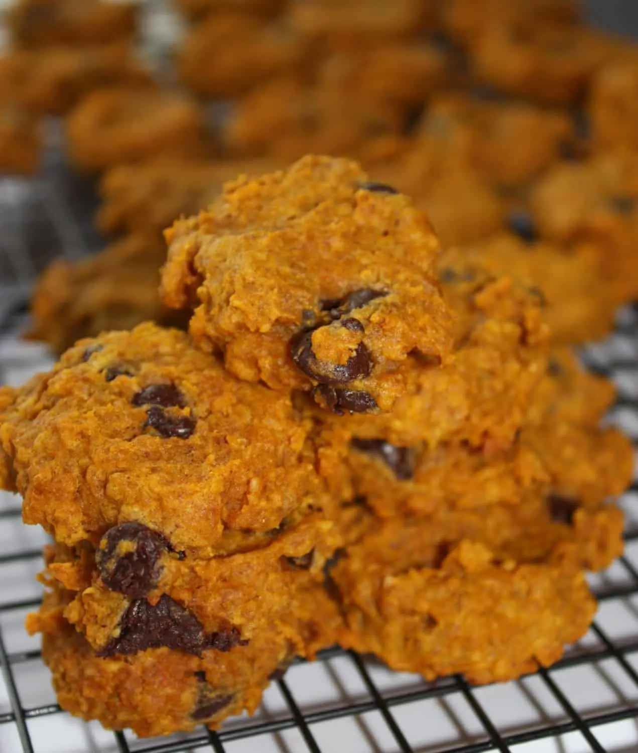 As fall rains turn to snow I am just about done with pumpkin recipes.  These Pumpkin Cookies include the flavours of fall without overdoing the sweetness.
