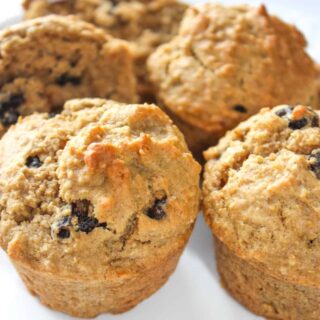 Raisin Oat Bran Muffins are a tasty way to add fibre to your diet. Finding gluten free oat bran means bran muffins are back even for the gluten intolerant!