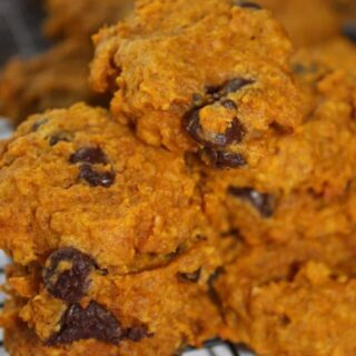 As fall rains turn to snow I am just about done with pumpkin recipes.  These Pumpkin Cookies include the flavours of fall without overdoing the sweetness.
