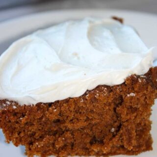This gluten free Gingerbread Cake will be the beginning of a new tradition at holiday meals!  I was so impressed with this moist, richly flavoured cake.  