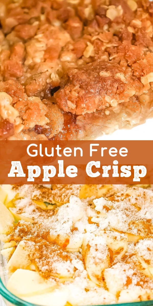Gluten Free Apple Crisp is a simple and delicious fall dessert recipe. This easy recipe uses gluten free quick oats and Bob's Red Mill gluten free flour.