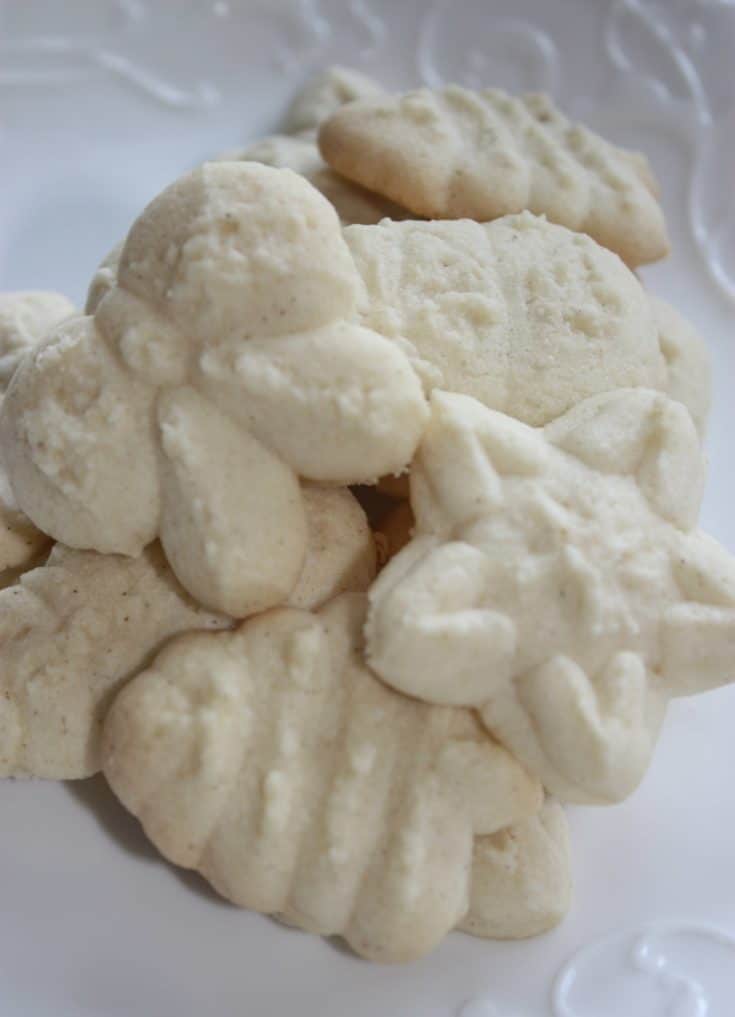 Gluten Free Whipped Shortbread Cookies take me back to Christmases past before I could no longer indulge in gluten!  Thanks to improvements in our flour blends we can now enjoy these melt in your mouth favourites once again.