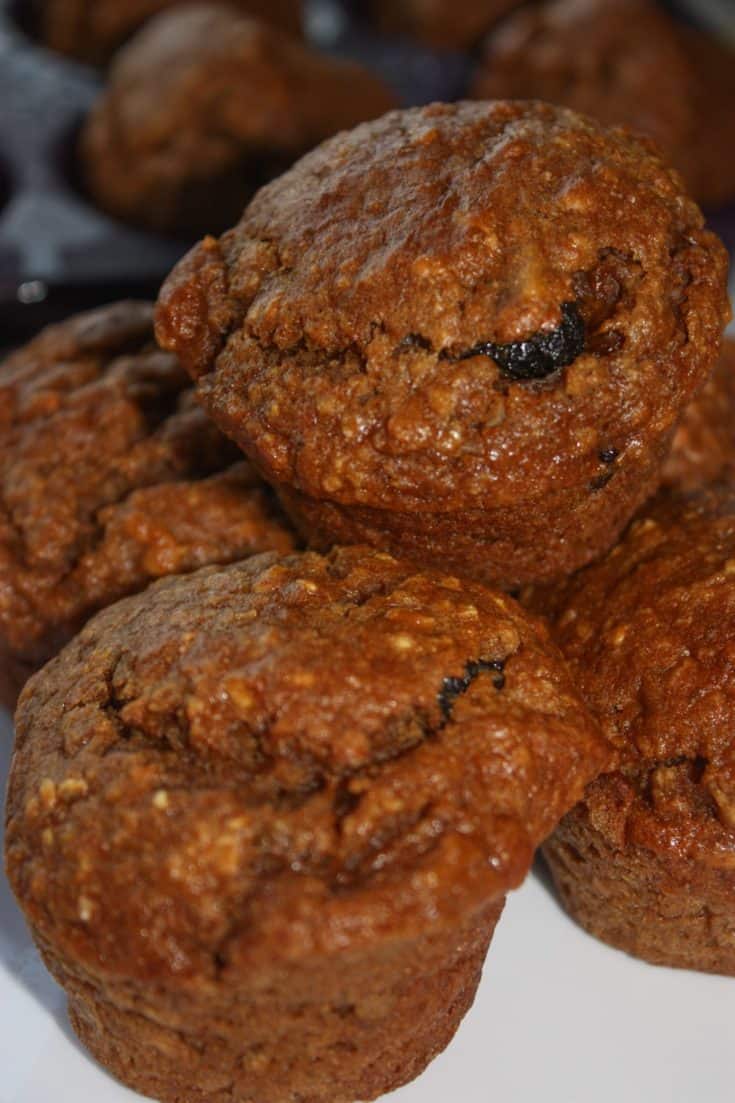 These Sweet Potato Muffins loaded with raisins and spices are a moist and delicious breakfast or snack choice.  They are so moist and tasty that you won't believe they are gluten free!