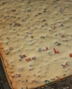 Festive Shortbread Cookie Bars are a colourful addition to any holiday dessert tray.  This gluten free version will certainly hit the spot for anyone whether they have a gluten intolerance or can eat a regular diet.