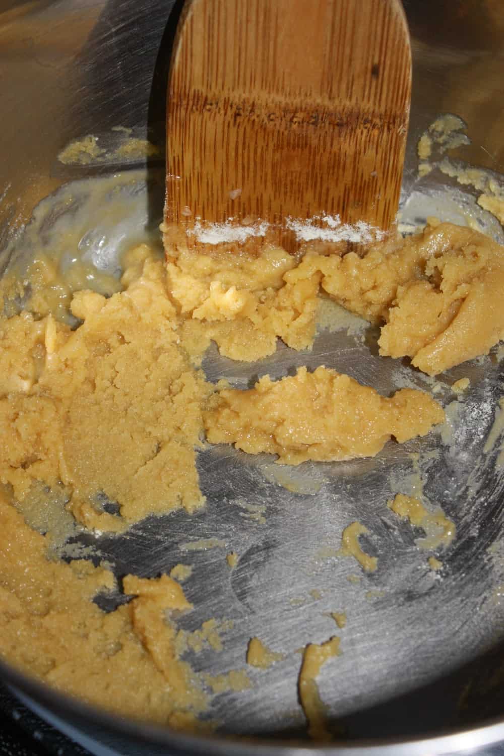 Making the paste.
