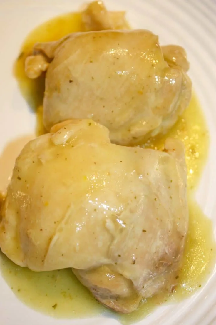 Instant Pot Lemon Chicken is a great way to prepare chicken thighs.  The tastiest part of this quick and easy recipe is the tangy lemon sauce that is poured over the chicken after it is cooked.