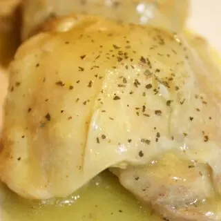 Instant Pot Lemon Chicken is a great way to prepare chicken thighs.  The tastiest part of this quick and easy recipe is the tangy lemon sauce that is poured over the chicken after it is cooked.