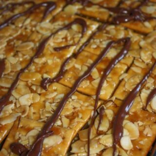 Almond Pan Cookies are another family favourite from my youth that I have not been able to eat.  Thanks to Schar Gluten Free Crackers I can once again enjoy this quick and easy to prepare treat!