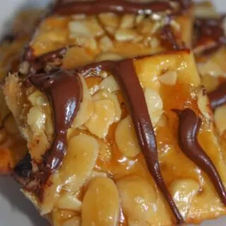 Almond Pan Cookies are another family favourite from my youth that I have not been able to eat.  Thanks to Schar Gluten Free Crackers I can once again enjoy this quick and easy to prepare treat!