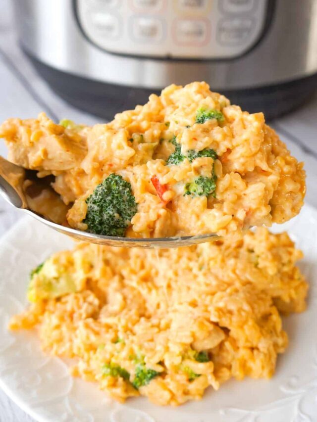 Instant Pot Cheesy Broccoli Chicken and Rice Recipe