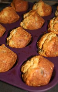 Gluten Free Banana Muffins are a quick and easy recipe to use up those over ripe bananas that seem to appear on everyone's kitchen counter!  