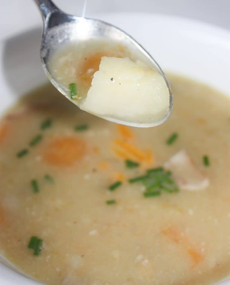 Instant Pot Loaded Potato Soup is a hearty, creamy soup recipe loaded with a variety vegetables. This pressure cooker soup will warm your belly on a cool day.