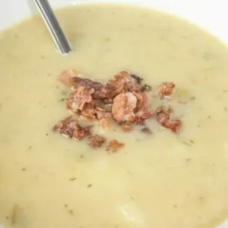If you choose you can stir in some bacon bits to boost the flavour of this traditional soup.