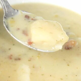 If you choose you can stir in some bacon bits to boost the flavour of this traditional soup.