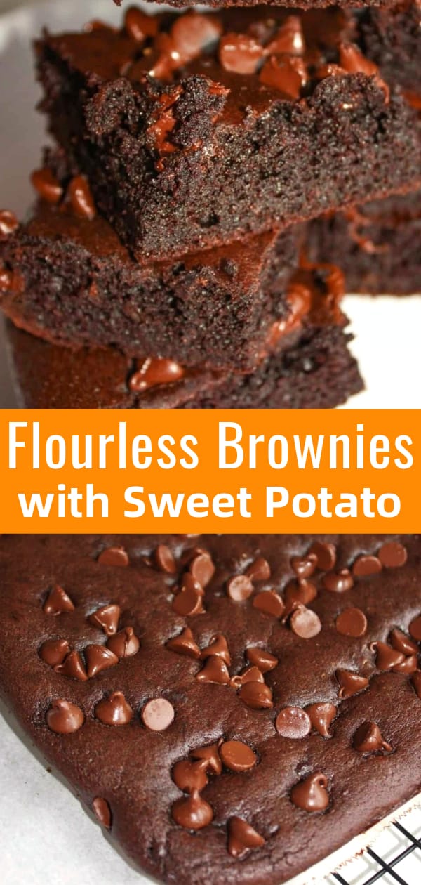 Flourless Brownies with Sweet Potato are a delicious gluten free dessert recipe.