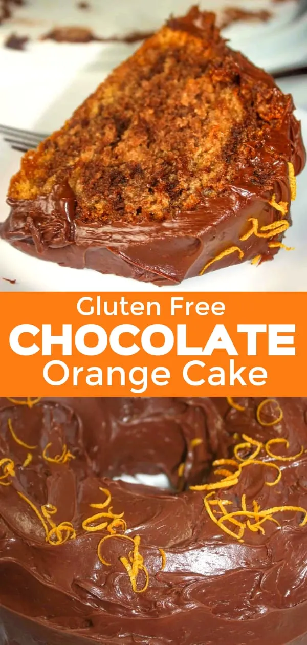 Gluten Free Chocolate Orange Cake is a decandent dessert recipe. This gluten free bundt cake is marbled with chocolate and orange flavoured cake and topped with chocolate frosting and orange zest.