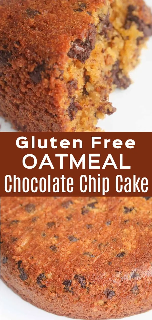 Gluten Free Oatmeal Chocolate Chip Cake is a delicious dessert or snack recipe. This chocolate chip cake is made with Bob's Red Mill flour and sweet potato.
