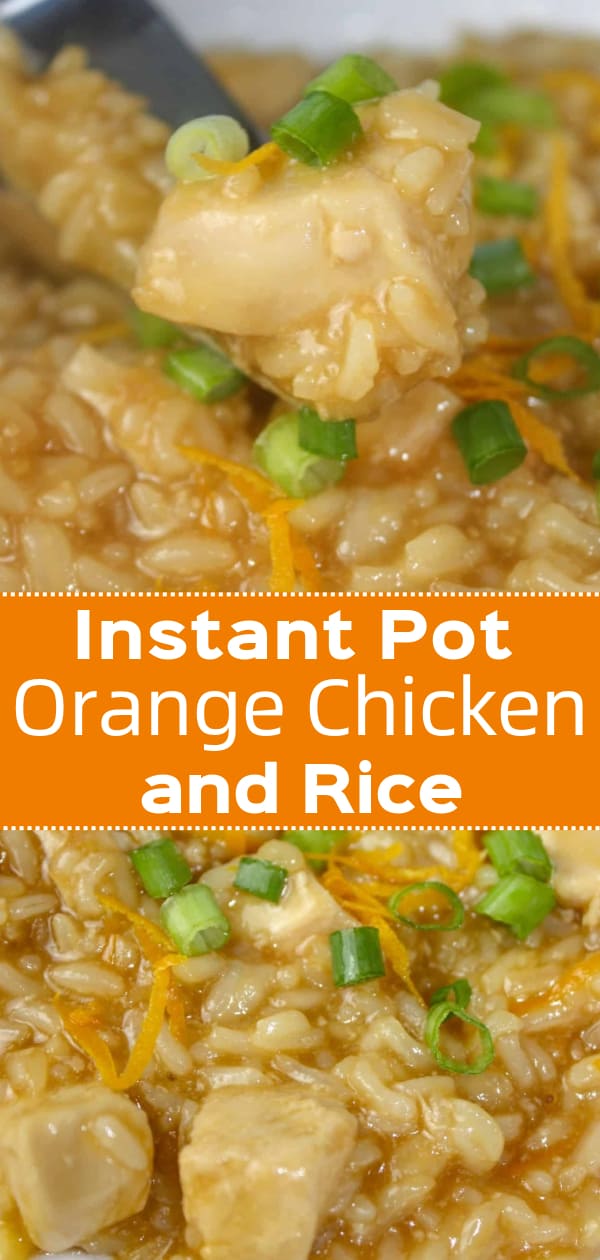 Instant Pot Orange Chicken and Rice is an easy gluten free dinner recipe. This pressure cooker chicken and rice has a sweet and savoury orange sauce.