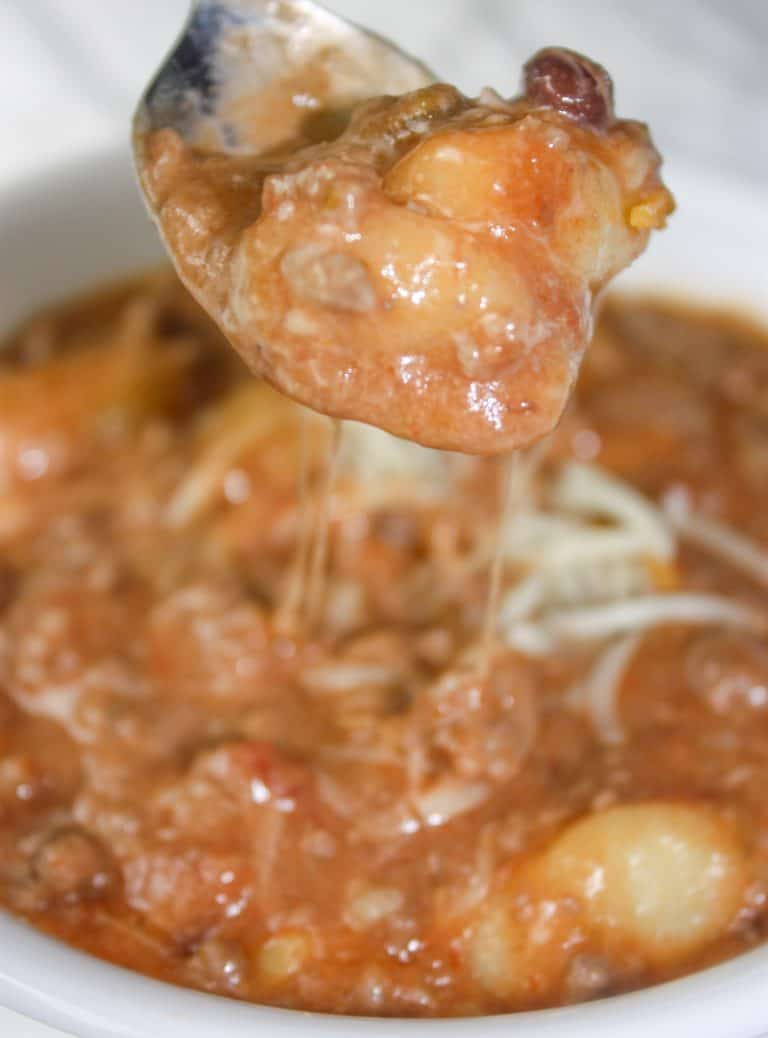 Instant Pot Cheesy Tex Mex Gnocchi is an easy pressure cooker recipe that is loaded with shredded cheese, ground beef and gluten free gnocchi.