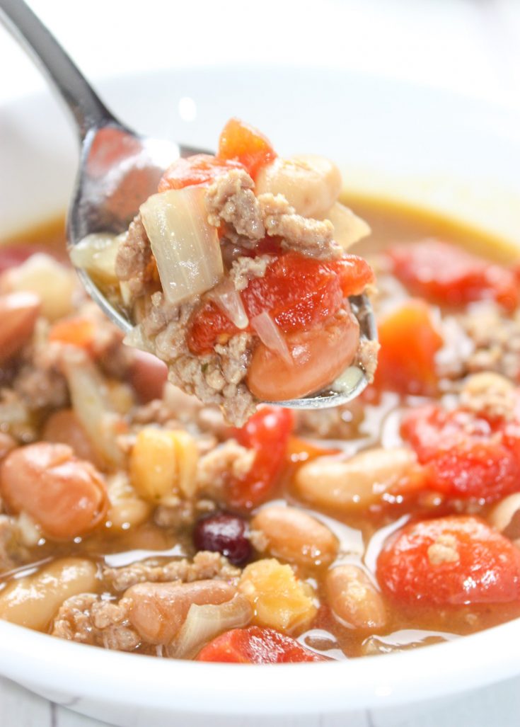 Instant Pot Beef and Bean Soup is an easy pressure cooker recipe that will delight your taste buds and warm your belly with each spoonful!