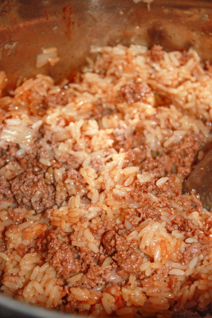 Instant Pot Cheesy BBQ Ground Beef and Rice Kiss Gluten Goodbye
