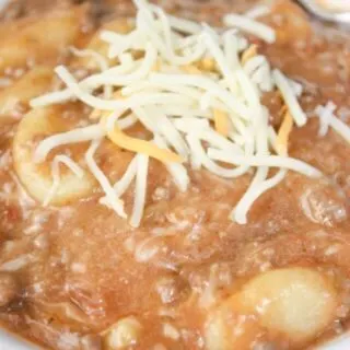 Instant Pot Cheesy Tex Mex Gnocchi is an easy pressure cooker recipe that is loaded with shredded cheese, ground beef and gluten free gnocchi.