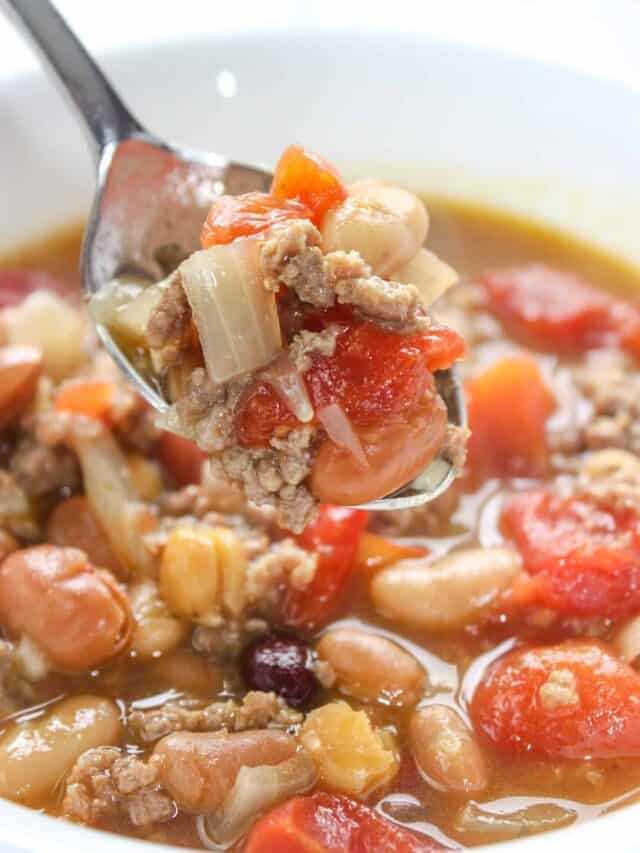 Instant Pot Beef and Bean Soup Recipe