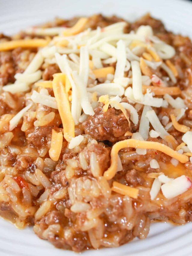 Instant Pot Cheesy BBQ Ground Beef and Rice Recipe
