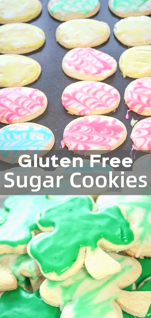Gluten Free Sugar Cookies are the perfect treat for any occasion. These iced sugar cookies made with Bob's Red Mill flour are great for Christmas, Easter and St Patrick's Day.