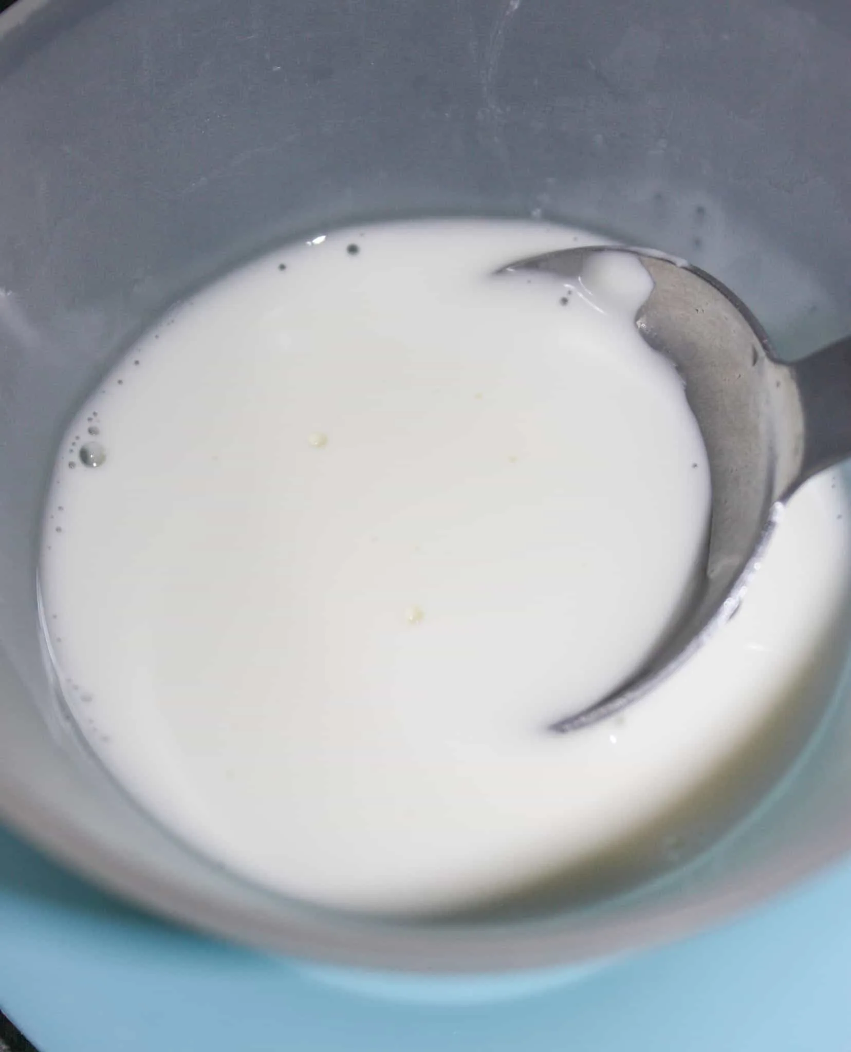 Making the slurry.