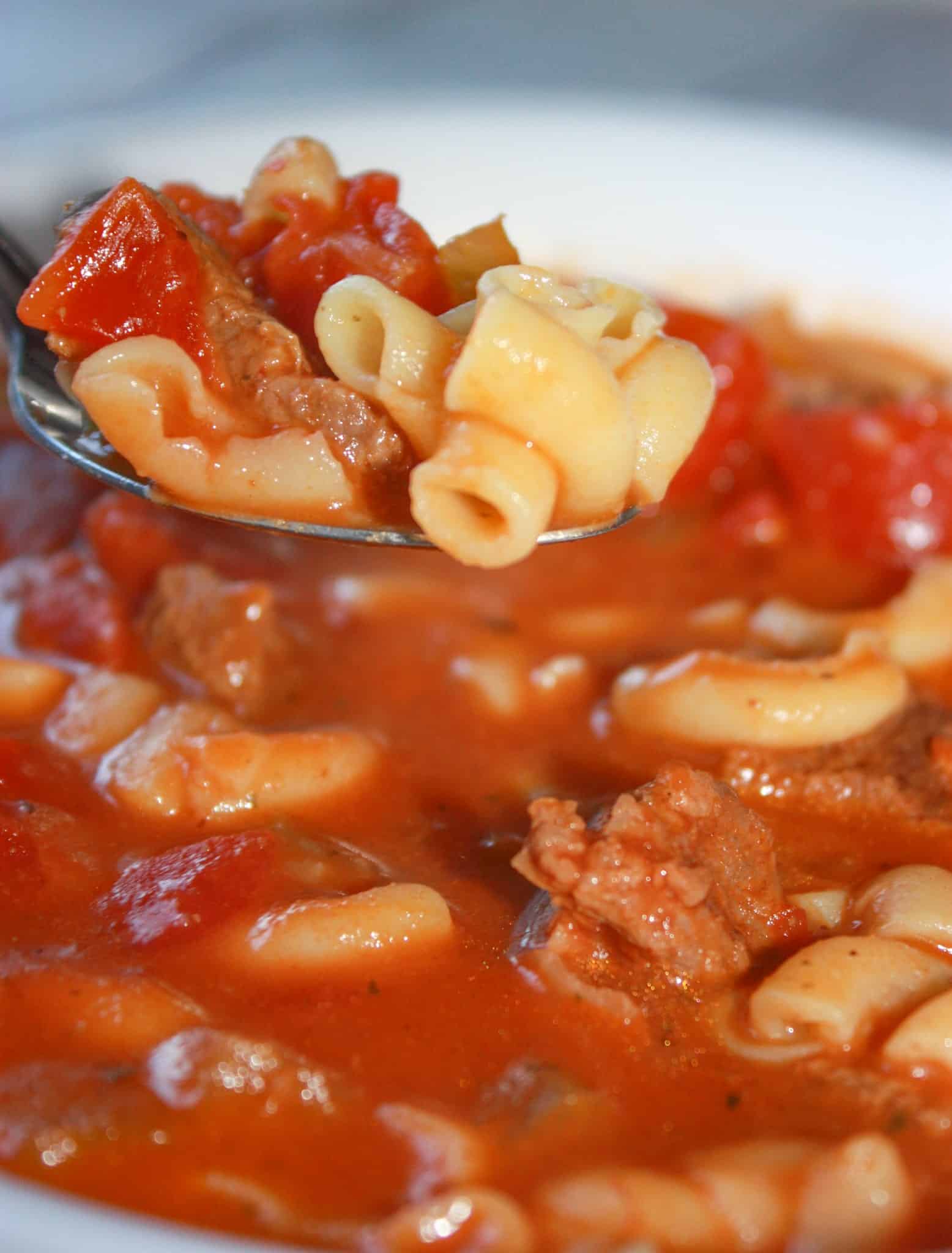 If you are looking for a hearty comfort food recipe then you will enjoy Instant Pot Tomato Beef Soup with Pasta.  This gluten free soup will warm your belly and satisfy your appetite!