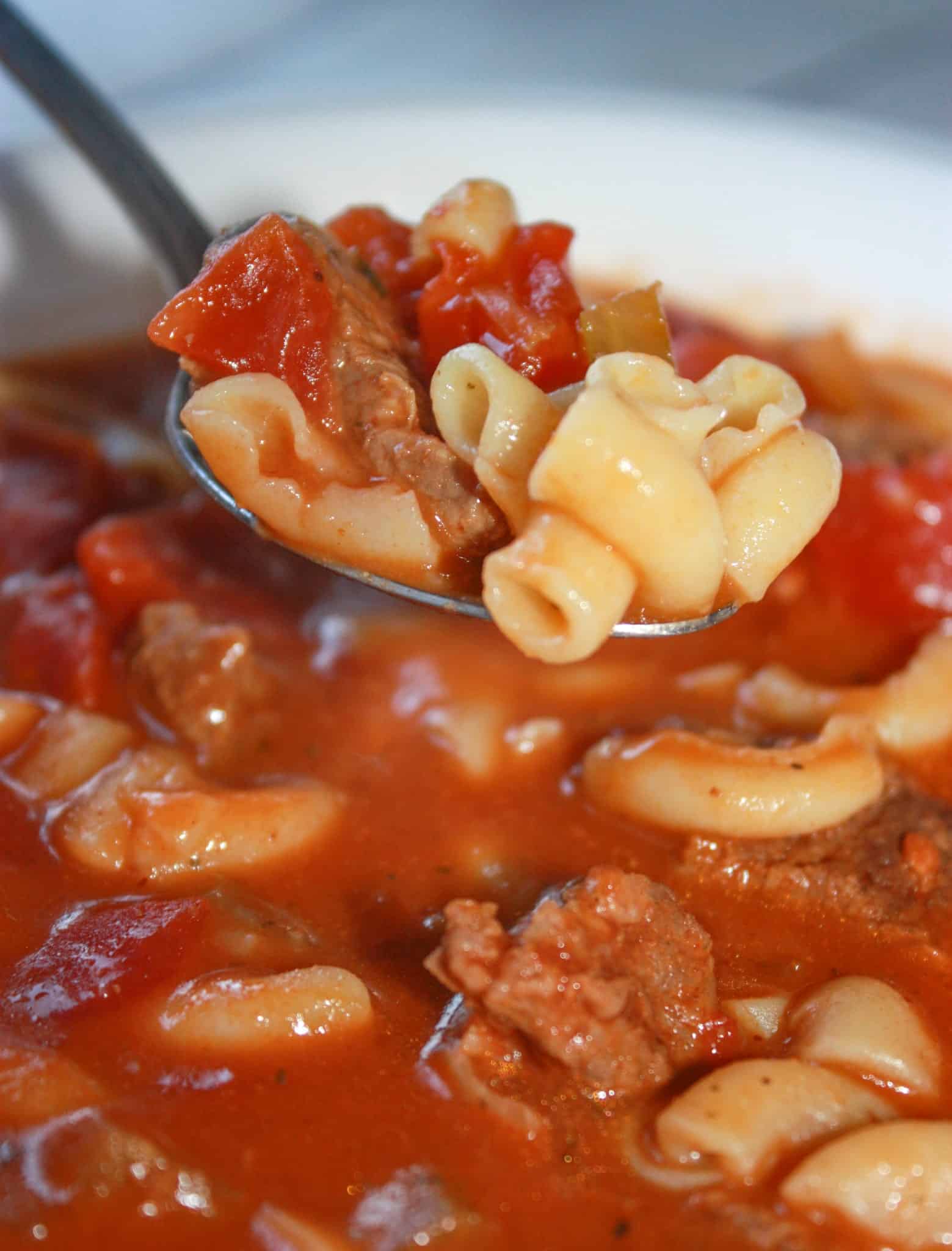 If you are looking for a hearty comfort food recipe then you will enjoy Instant Pot Tomato Beef Soup with Pasta.  This gluten free soup will warm your belly and satisfy your appetite!