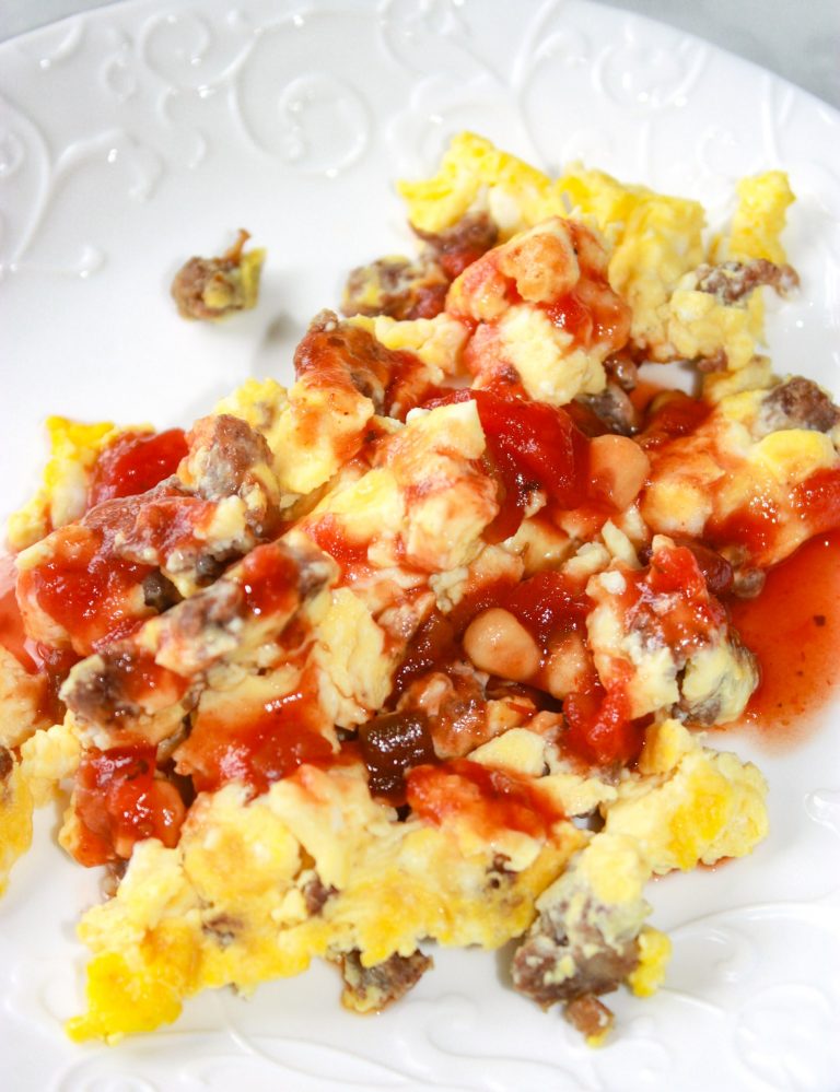 Venison Sausage and Eggs is a very easy recipe for a quick breakfast or lunch.  If you don't have venison on hand you could use any type of gluten free spicy sausage meat.