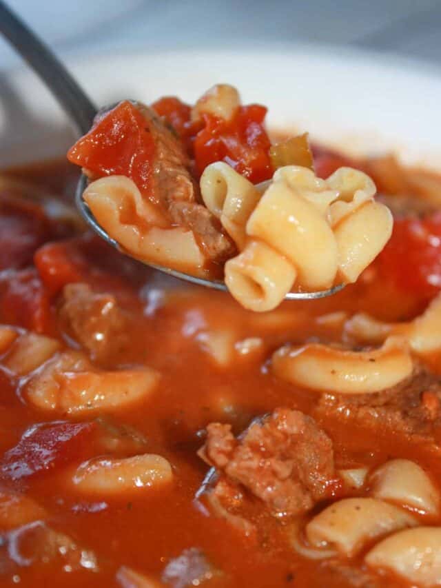 Instant Pot Tomato Beef Soup with Pasta – Gluten Free