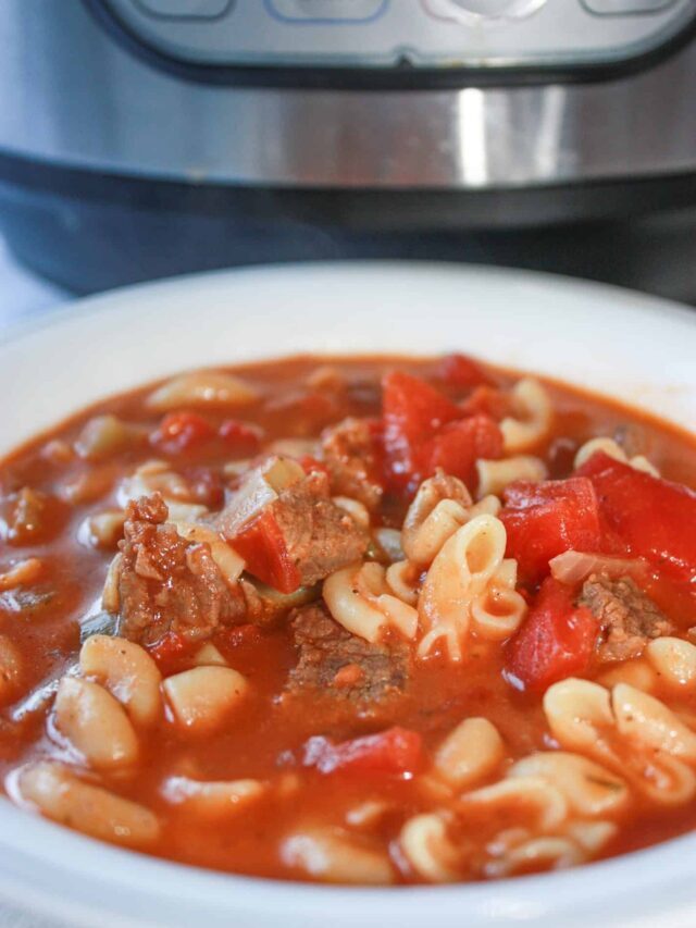 How to Make Instant Pot Tomato Beef Soup with Pasta – Gluten Free