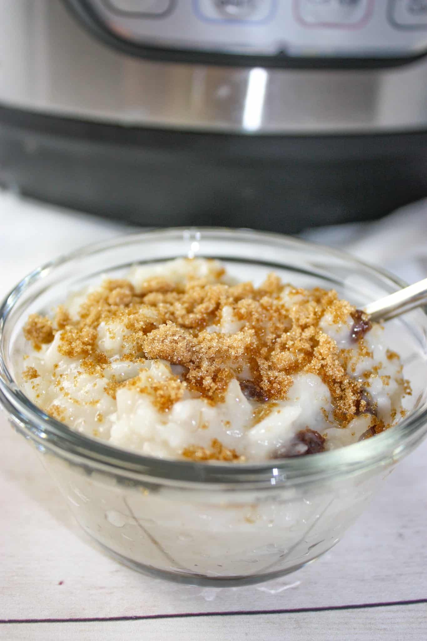 Instant Pot Rice Pudding with Almond Milk was a pleasant surprise.  This dairy free version of this traditional dessert was a delicious and creamy blend of comfort and flavour. 